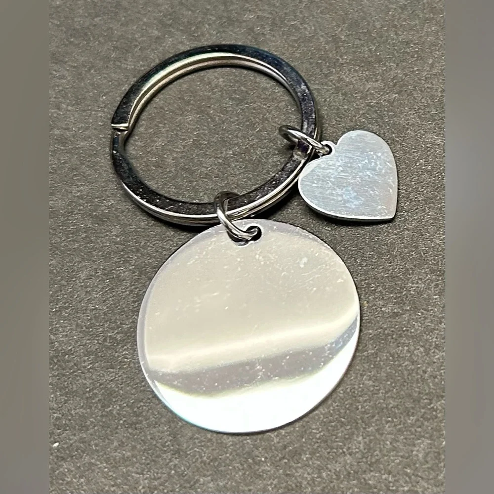 Best Grandpa Ever Silver Keychain with Thank You Charm